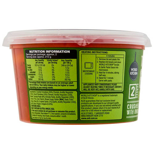 Front shot 3, Fresh Tomato & Garlic Pasta Sauce 425g