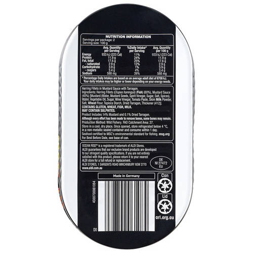 Front shot 3, Herring Fillets in Mustard Sauce 200g