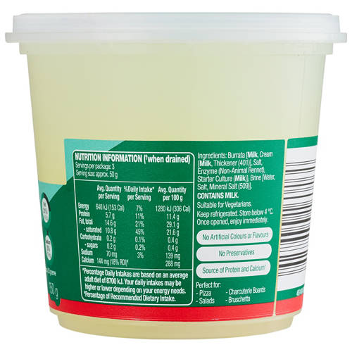 Front shot 3, Burrata 150g