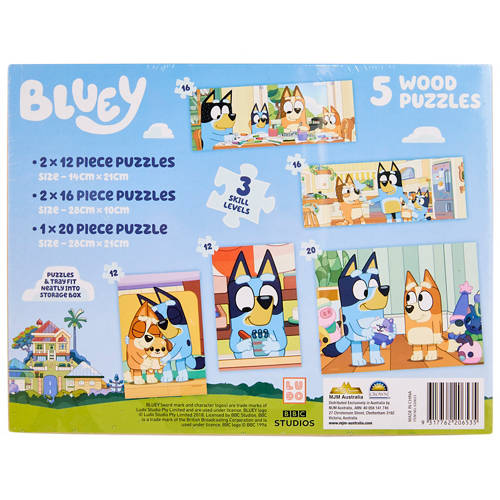 Front shot 3, Licensed Wood Puzzles 5 Pack