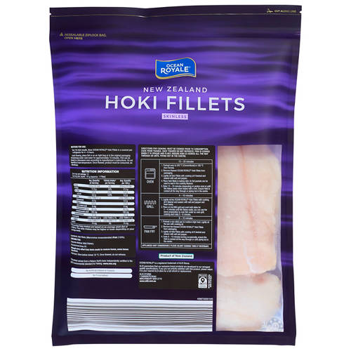 Front shot 2, Hoki Fillets Skinless 1kg