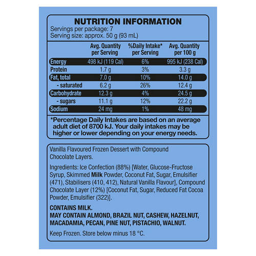 Nutrients 1, Entertainer Vanilla Flavoured Frozen Dessert 650ml