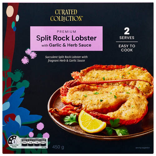 Front shot 2, Split Rock Lobster with Garlic and Herb Sauce 450g