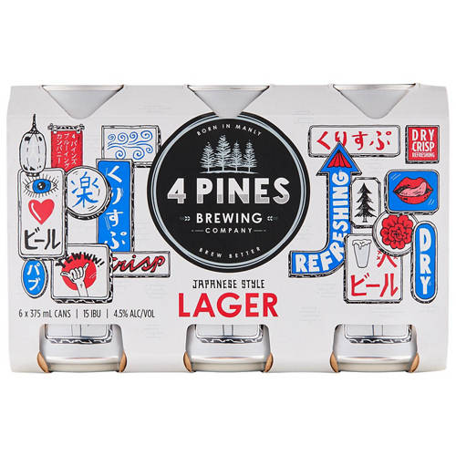 Front shot 2, Japanese Lager 6 Pack 375ml
