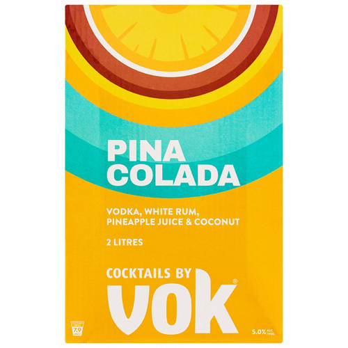 Front shot 2, Pina Colada Ready to Serve Cocktail 2L