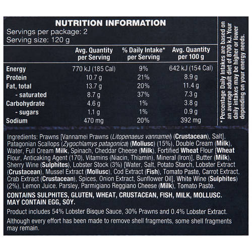 Nutrients 1, Prawn, Scallop and Lobster Bisque Pots 240g