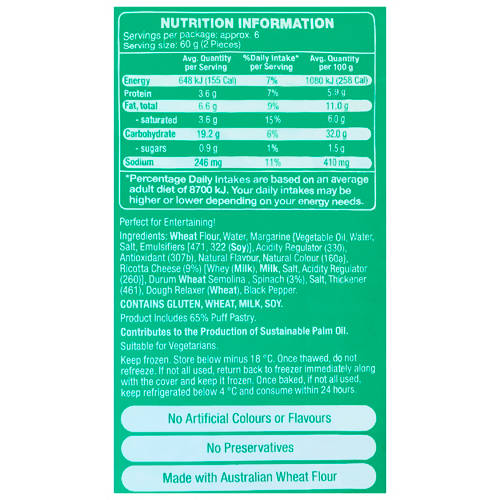 Nutrients 1, Spinach & Ricotta Triangles 360g