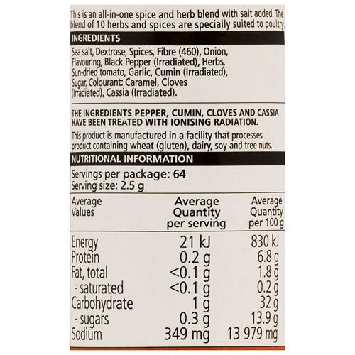 Ingredients 1, Chicken Spice Seasoning 160g