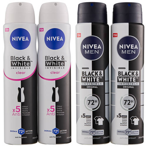 Group 1, Nivea Invisible Black & White APD 2 x 150g/151g