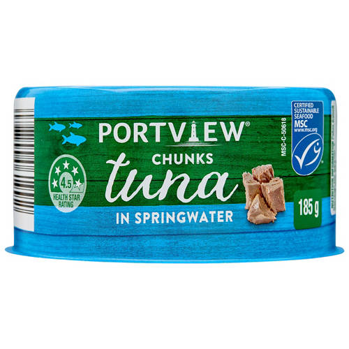 Front shot 2, Tuna Chunks in Springwater 185g