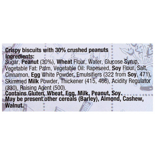 Ingredients 1, Peanut Snaps Biscuits 175g