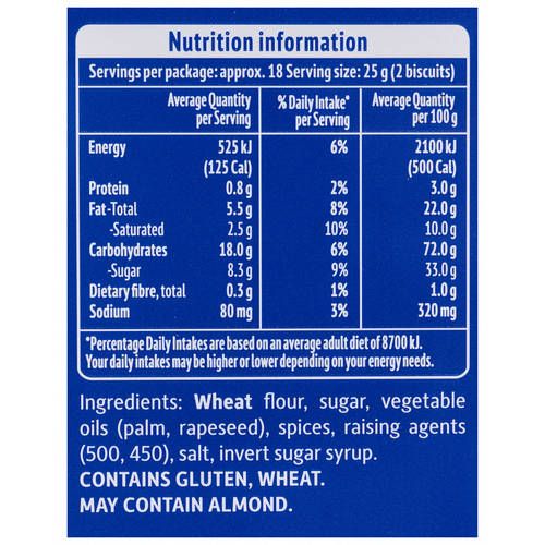 Nutrients 1, Speculaas Tin 450g