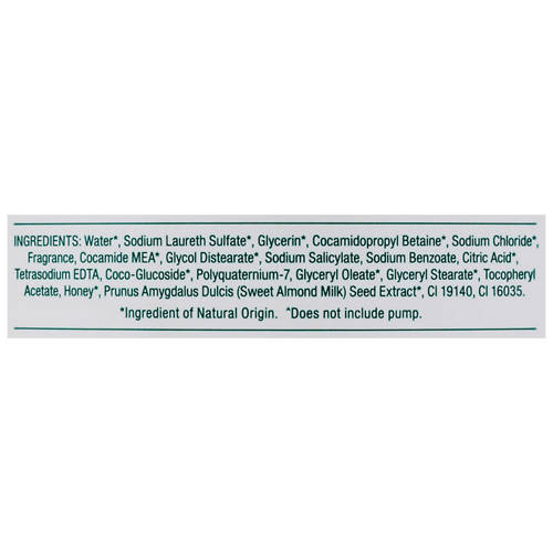 Ingredients 1, Body Wash 1L