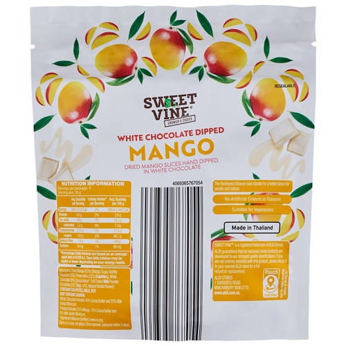 Front shot 2, Dark Chocolate Dipped Mango 90g