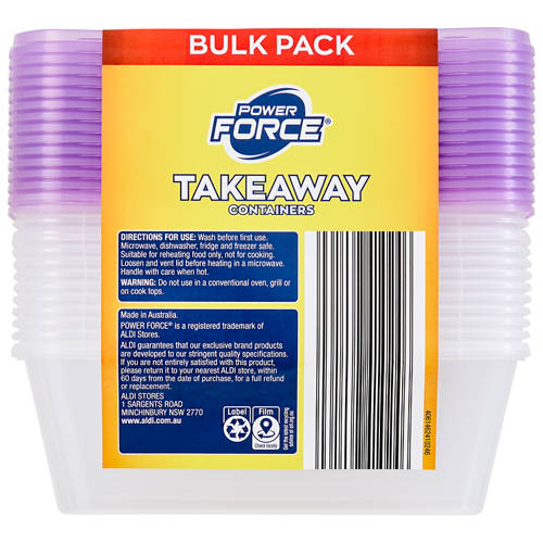 Front shot 3, Takeaway Containers 15 Pack