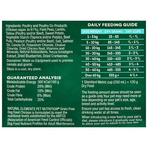 Nutrients 1, Chicken Grain Free Dry Dog Food 2.5kg