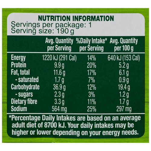 Nutrients 1, Thai Green Curry Tuna Bowl 190g
