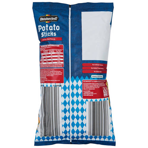 Front shot 2, Potato Sticks Mild Paprika 125g