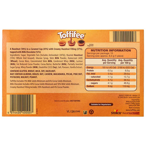 Front shot 3, Toffifee 125 g
