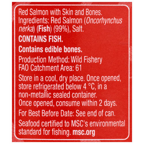 Ingredients 1, Premium Red Salmon 105g