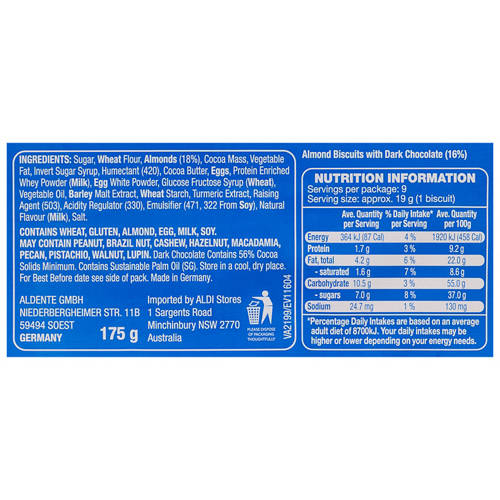 Ingredients 1, Traditional German Almond Biscuits 175g