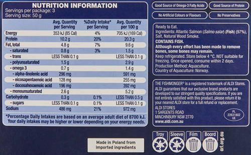 Nutrients 1, Flame Roast Smoked Salmon 150g