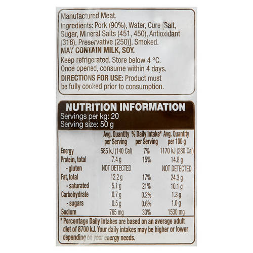 Nutrients 1, Speck Wedge per kg