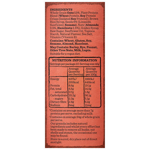 Nutrients 1, Raspberry and Coconut Low Sugar Granola
