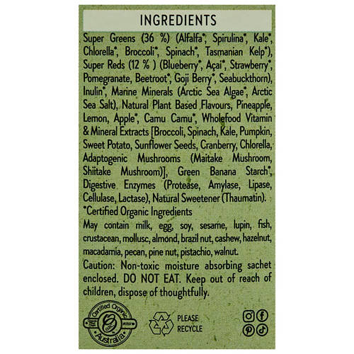 Ingredients 1, Daily Greens + Reds 300g