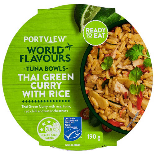 Front shot 2, Thai Green Curry Tuna Bowl 190g