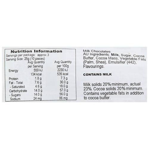 Nutrients 1, Buttons Milk 85g