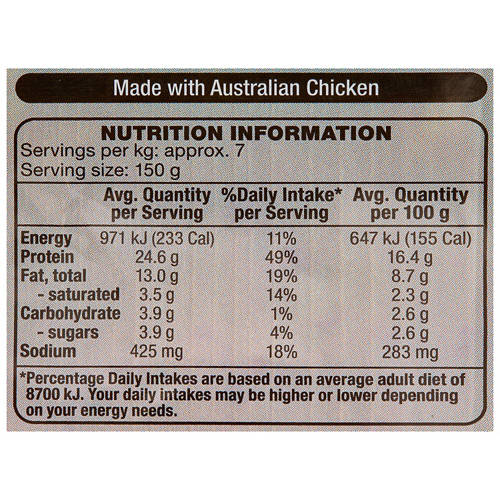 Nutrients 1, Boneless Butterflied Chicken Spiced Mango