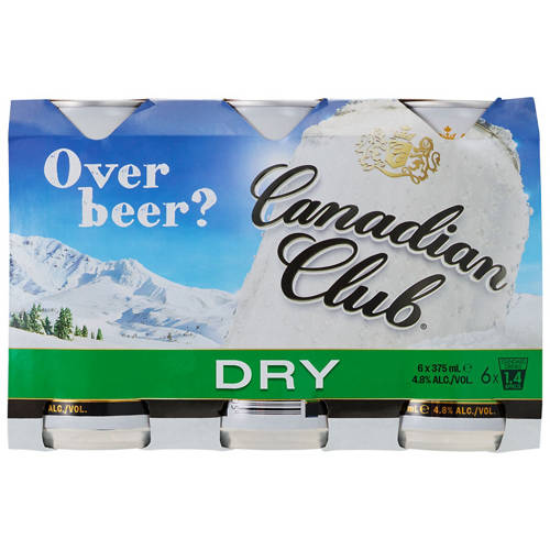 Front shot 2, Canadian Club & Dry 4pk 375ml