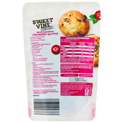 Front shot 2, Dried Cranberries 170g