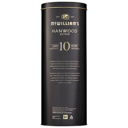 Front shot 4, Hanwood 10yo Tawny Gift Tin