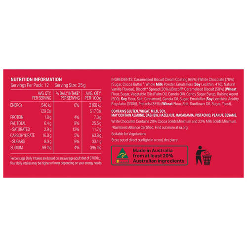 Nutrients 1, Chocolate Coated Pretzels 300g - 400g