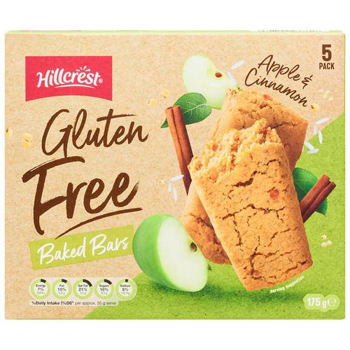 Front shot 2, Gluten Free Bars Apple & Cinnamon 5 Pack 175g