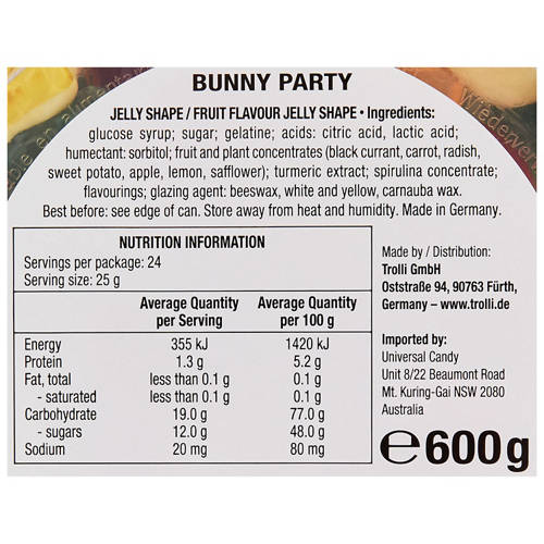 Nutrients 1, Bunny Party Tub 600g