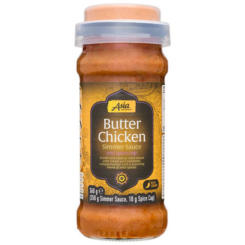 Front shot 2, Simmer Sauce with Spice Cap Butter Chicken 360g