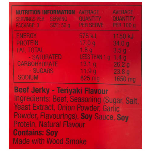 Nutrients 1, Beef Jerky Teriyaki 150g