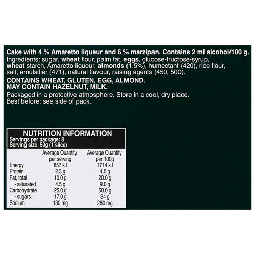 Nutrients 1, Liqueur Cake Amaretto 400g