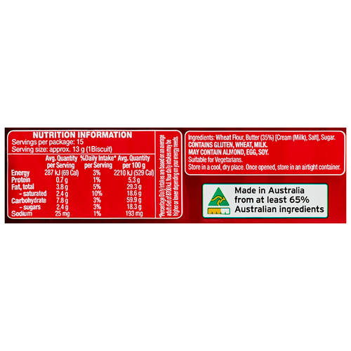 Nutrients 1, Shortbread Fingers 200g