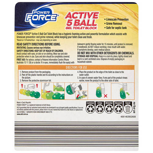 Front shot 2, Assorted Active 5 Ball Gel Toilet Blocks 35g