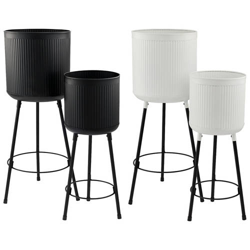 Group 1, Ribbed Planters 2 Piece Set