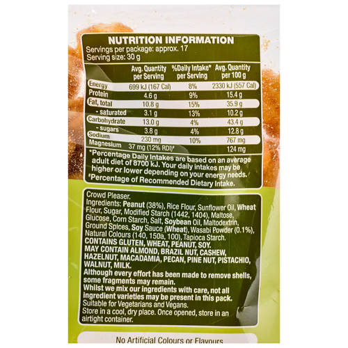 Ingredients 1, Wasabi Nut Mix 500g