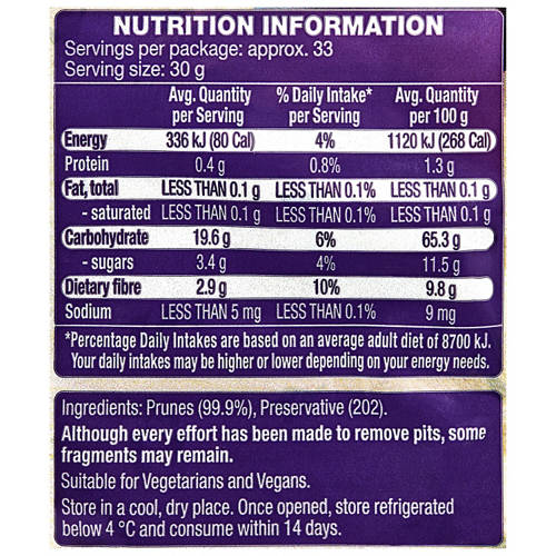 Nutrients 1, Pitted Prunes 1kg