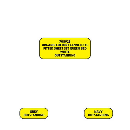 Group 1, Organic Cotton Flannelette Fitted Sheet Set Queen Bed