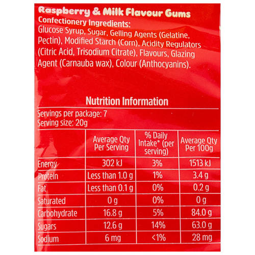 Nutrients 1, Squashies Drumsticks 140g