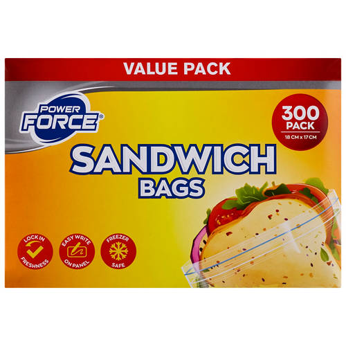 Front shot 2, Sandwich Bags 300 Pack