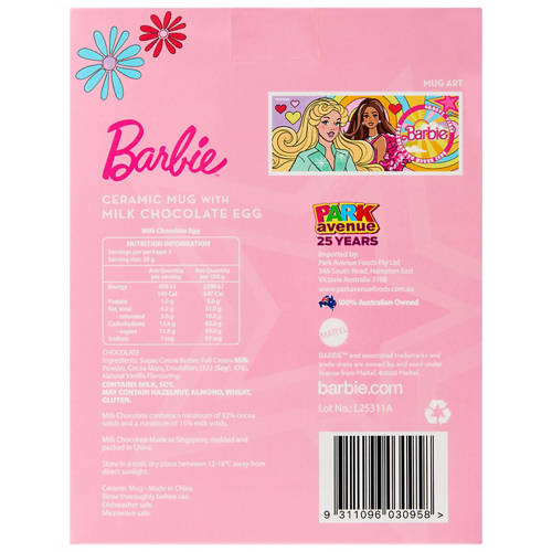 Front shot 3, Barbie Mug and Egg Gift Set 60g